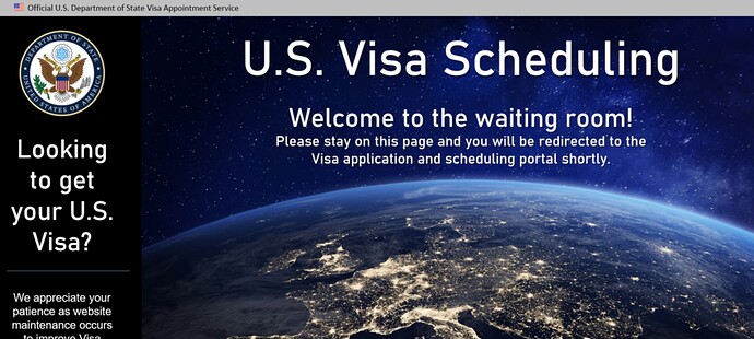 US Visa Scheduling WaitingRoom