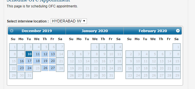 Visa Slot Availability In Hyderabad